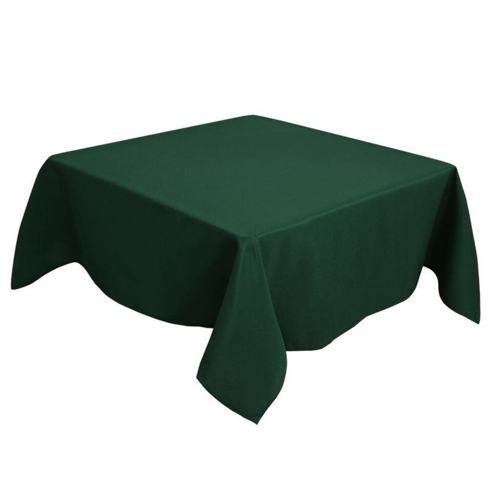 Square Tablecloth Wrinkle Green Table Cloths Dining Table Cover 55x55 Inches